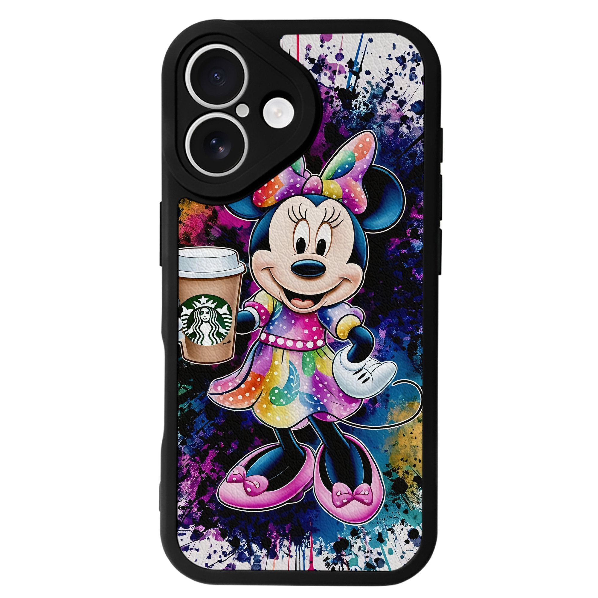 （画像用） ミッキーマウス Mickey Mouse 【iPhone 16シリーズ対応】シリコンスマホケース（レザー調） 材質：シリコン
